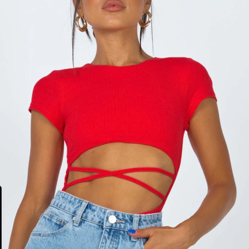 Princess Polly Nicola bodysuit red size 8